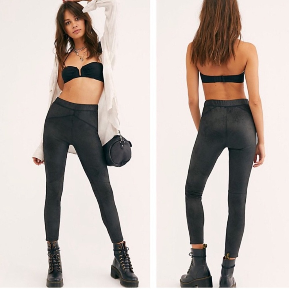 Free People Vegan Suede Leggings
